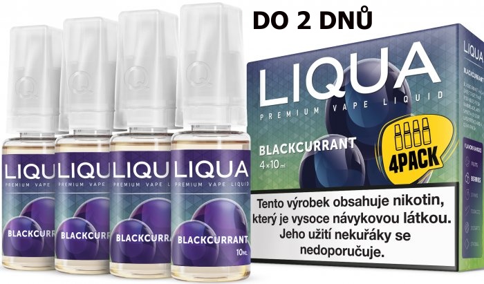 LIQUA 4Pack Blackcurrant 4x10ml-6mg (černý rybíz)