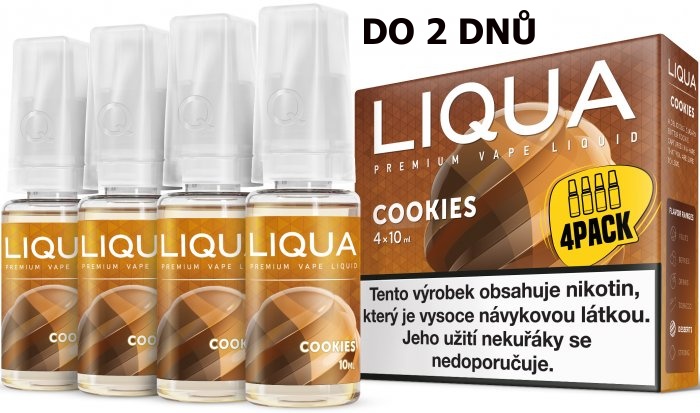 LIQUA 4Pack Cookies 4x10ml-6mg (Sušenka)