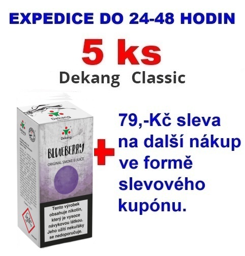 Liquid Dekang Blueberry (Borůvka) 10ml - 18mg 5ks