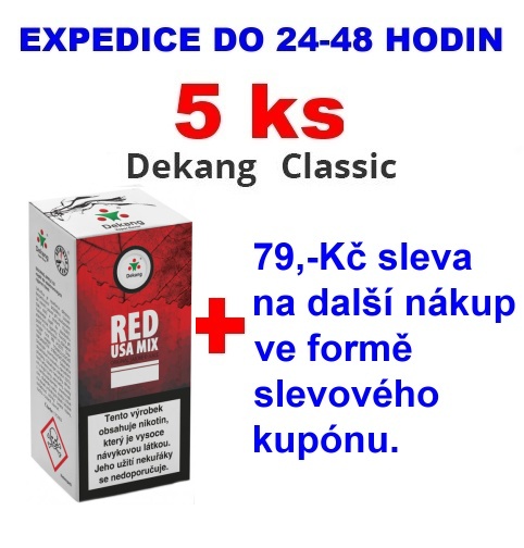 Liquid Dekang Red USA MIX 10ml - 0mg 5ks