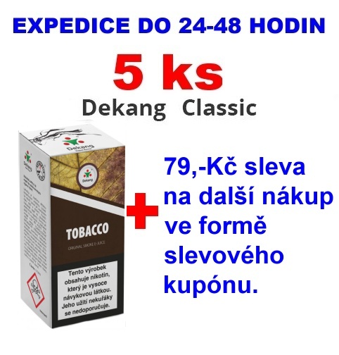 Liquid Dekang Tobacco 10ml - 16mg (tabák) 5ks