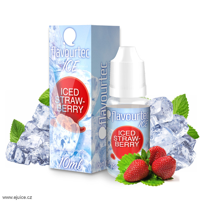 Liquid Flavourtec Ice Ledová jahoda (Iced Strawberry) 10ml  - 12mg 