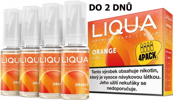 LIQUA 4Pack Orange 4x10ml-3mg (Pomeranč)