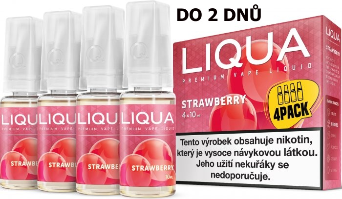 LIQUA 4Pack Strawberry 4x10ml-3mg (Jahoda)