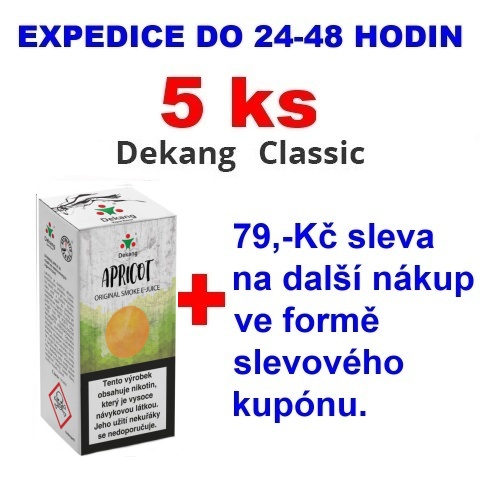 Liquid Dekang Apricot (Meruňka) 10ml - 18mg 5ks