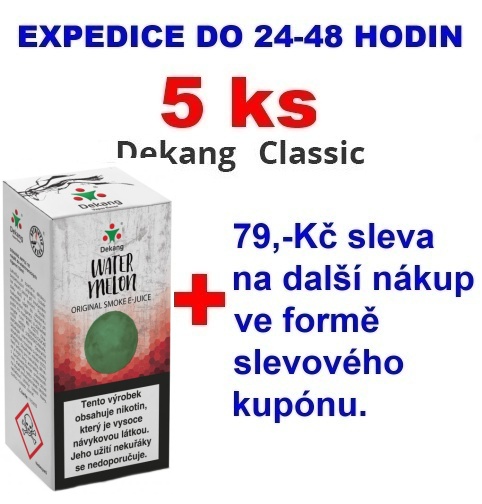 Liquid Dekang Watermelon (Vodní Meloun) 10ml - 6mg 5ks