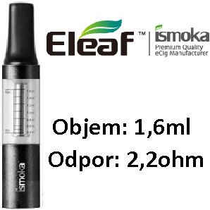 iSmoka-Eleaf Mini BCC clearomizer 2,2ohm 1,6ml Clear-Black - bulk