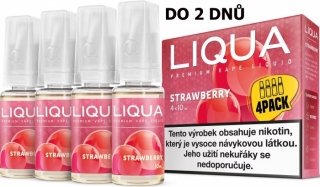 LIQUA 4Pack Strawberry 4x10ml-6mg (Jahoda)