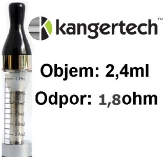 CC/T2 Clearomizer Kangertech 2,4ml 1,8ohm Clear