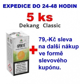 Liquid Dekang Apricot (Meruňka) 10ml - 0mg 5ks