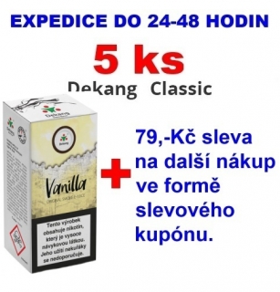 Liquid Dekang Vanilla (Vanilka) 10ml - 0mg 5ks